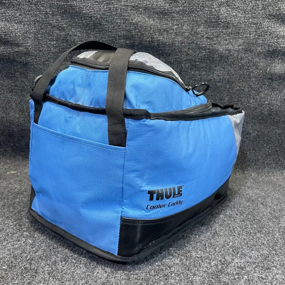 Thule 7034T Cooler Caddy Blue/GRY Insulated Storage Bag Travel Organizer K209983